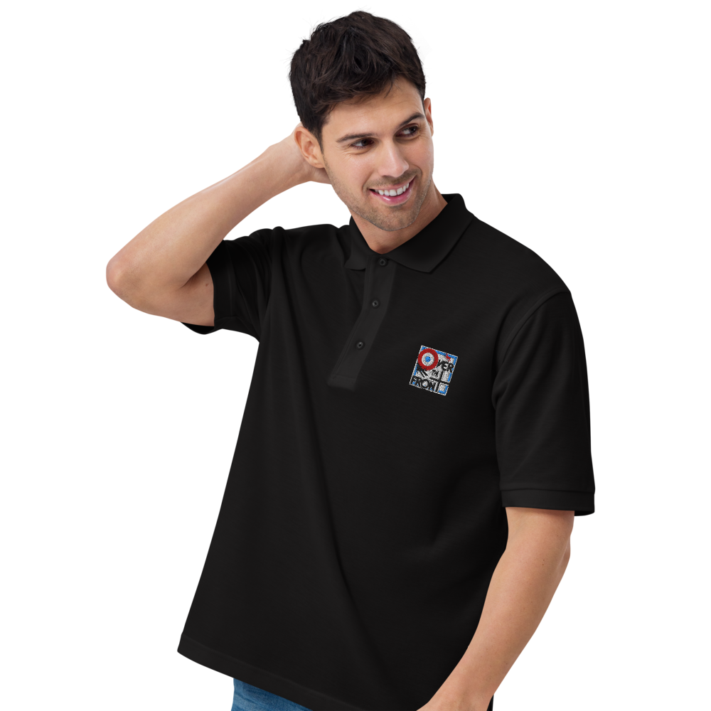 OTF men's premium polo French national colors